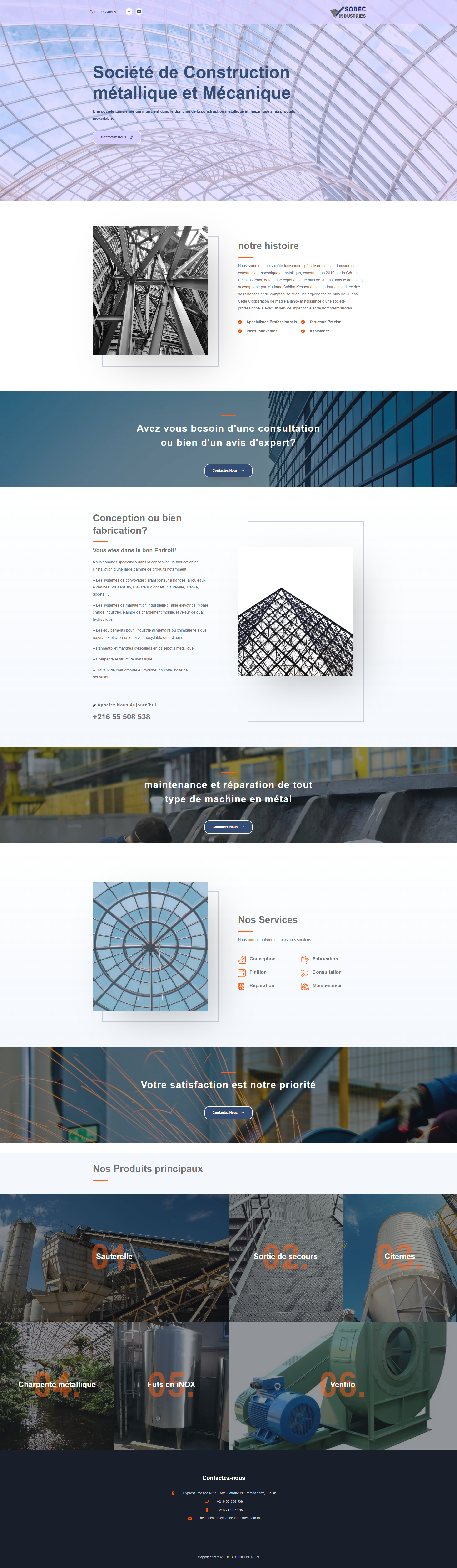 Sobec Industries website